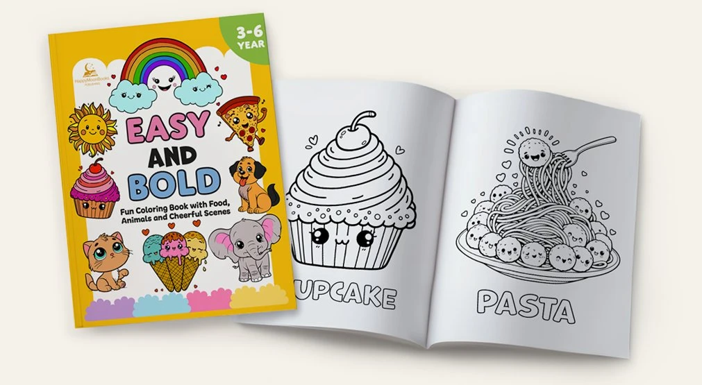 Easy and Bold Fun Coloring Book