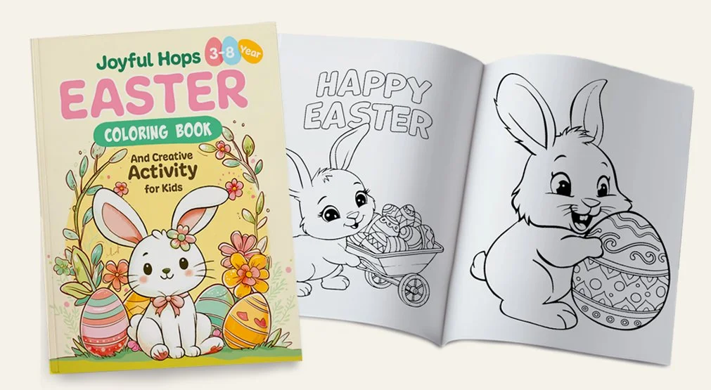 Joyful Hops Easter Coloring Book Fun
